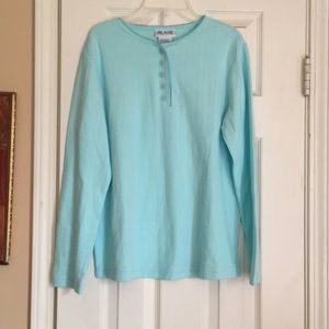 Blue long sleeve top